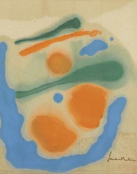 Helen Frankenthaler (1928-2011) | Untitled (Helen) | 1960s, Paintings | Christie's Abstract Expressionist Art, Unstretched Canvas, Helen Frankenthaler, Joan Mitchell, American Painting, Expressionism Painting, Abstract Painters, Pin Up Art, Abstract Expressionist