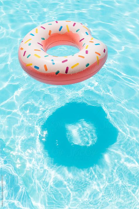 Pink Inflatable Donut | Stocksy United Donut Floaties, Inflated Wallpaper, Summer Pool Floats, Home Feeling, Summer Backgrounds, Pink Beach, Summer Pool, Simple Things, Summer Reading