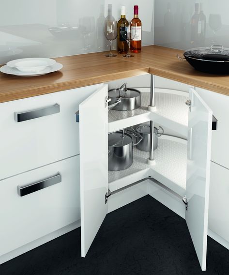 3/4 Carousel – Kitchens Direct NI Kitchen Corner Units, Kitchen Vinyl, Kitchen Stand, Corner Storage, Kitchen Corner, Kitchen Storage Solutions, Corner Cabinet, Classic Kitchens, Corner Unit