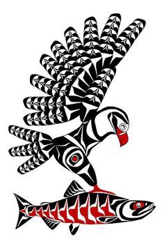 Northwest Coast Art Native Haida Native Alaskan Art, Salish Art, Haida Tattoo, Arte Haida, Alaskan Art, Alaska Art, Native Artwork, Pacific Northwest Art, Haida Art