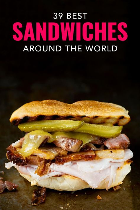 The most delicious sandwiches around the world. #sandwiches #lunch #food Deli Sandwiches Recipes, Sandwiches Lunch, Sandwhich Recipes, Best Sandwiches, Best Sandwich Recipes, Around The World Food, Gourmet Sandwiches, Deli Sandwiches, Lunch Food