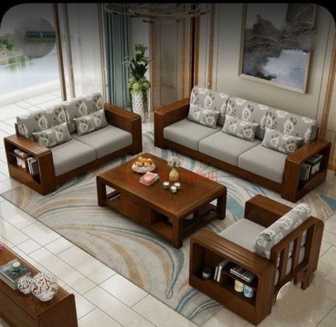 Sofa Design Wood, Wooden Sofa Set Designs, Hiasan Bilik Tidur, Corner Sofa Design, Wooden Sofa Designs, Modern Sofa Set, Sofa Bed Design, Living Room Sofa Set, Modern Sofa Designs