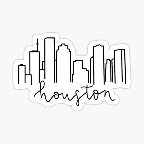 Houston Skyline, Stickers For Sale, Houston, Decorate Laptops, Vinyl Decal Stickers, Kiss Cut, Vinyl Decal, Water Resistant, Kiss