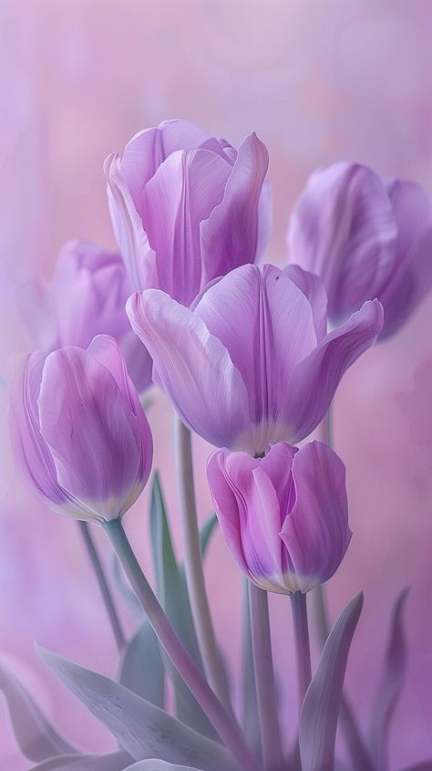 Tulip iPhone Wallpapers Purple Tulips Aesthetic Wallpaper, Wallpaper Aesthetic Roxo, Flowers Aesthetic Purple, Tulip Flower Wallpaper, Flowers Wallpaper Aesthetic, Pastel Purple Wallpaper, Pastel Purple Aesthetic, Macbook Wallpaper Aesthetic, Tulips Wallpaper