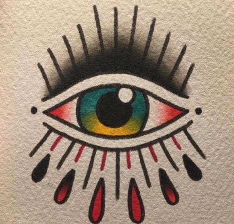 Traditional Tattoo Eye, Tato Irezumi, All Seeing Eye Tattoo, Eyeball Tattoo, Tiki Tattoo, Traditional Tattoo Old School, Traditional Tattoo Inspiration, American Traditional Tattoo Ideas, Traditional Tattoo Ideas