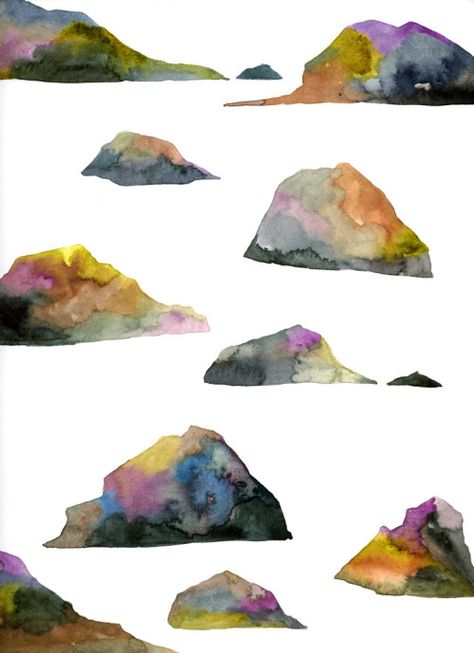 Watercolor Mushroom Painting, Watercolor Rocks, Zorn Palette, Mushroom Tutorial, Mushroom Watercolor, Victoria Lee, Watercolor Mushroom, Mushroom Painting, Drawing Rocks