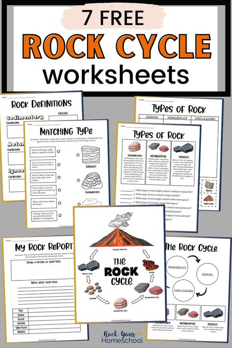 Rock Cycle Worksheet, Rock Activities, Rock Cycle Activity, Earth Science Activities, Rock Science, Earth Science Lessons, Rock Cycle, Simple Science, 7th Grade Science