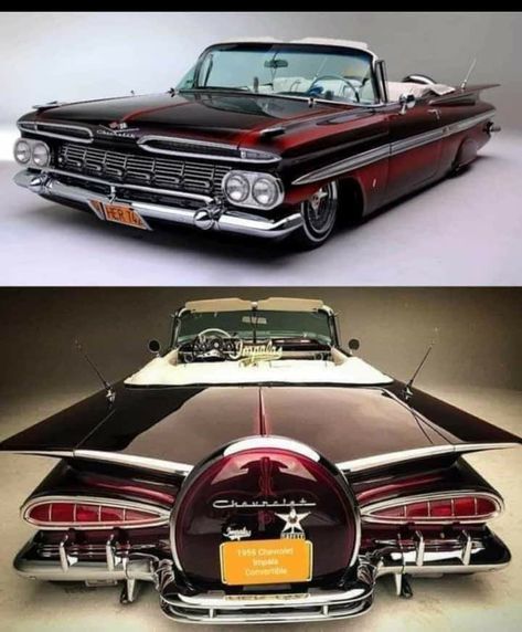 59 Chevy Impala, Classic Cars Trucks Chevy, Classic Cars Chevy, Cool Old Cars, Hot Rods Cars Muscle, Custom Cars Paint, Lowrider Cars, Custom Muscle Cars, American Classic Cars