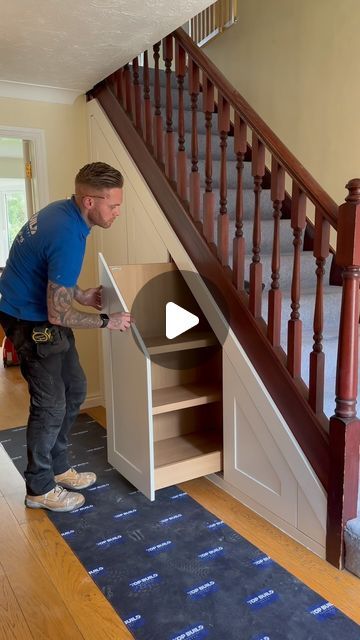 2,031 likes, 48 comments - topbuildcarpentry on May 31, 2024: "Under Stair Storage finished today 🤩🔥⭐️📐 for our lovely customers 📍#solihull Another day - Another Hallway maximised with storage 🤩 🎨...". Farrow Ball All White, Cupboards Design, Under Stairs Storage Solutions, Under Stair Storage, Under Stair, Boys Boys Boys, Staircase Storage, House Staircase, Under Stairs Cupboard