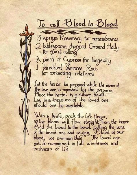 call blood 2 blood spell Blood Magick, Magia Elemental, Witchcraft Spells For Beginners, Charmed Book Of Shadows, Spells For Beginners, Magic Spell Book, Grimoire Book, Wiccan Witch, Magick Spells