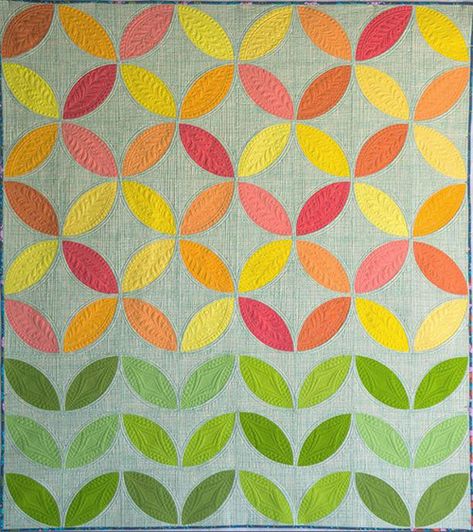 Orange Peel Quilt, Quilt Patterns For Beginners, Sew Kind Of Wonderful, Quilt Modernen, Block Quilts, Quilt Sewing Patterns, Quilt Care, Flower Quilts, Pumpkin Seed