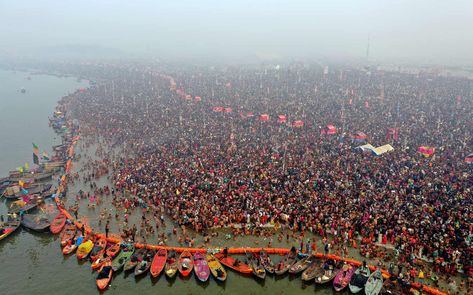 Mauni Amavasya at the Kumbh Mela Mela Photography, Durga Puja Wallpaper, Saraswati River, Moon Day, Kumbh Mela, Drone Shots, Shot Show, Unity In Diversity, South Asia