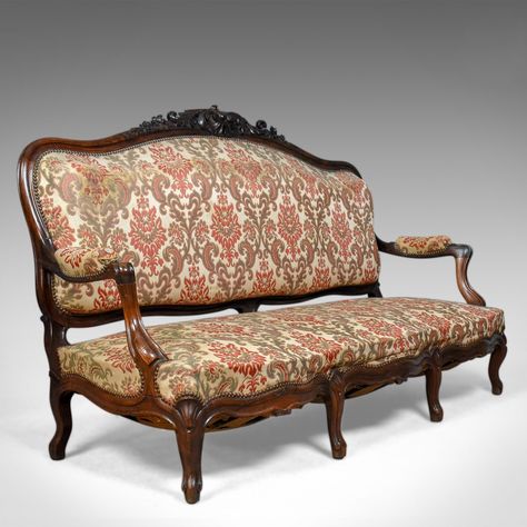 Decorating With Antique Furniture, Victorian Couch, Antique Couch, Antique Settee, Sofa Wood Frame, Victorian Sofa, Victorian Home Interior, Vintage Couch, Antique Furniture For Sale