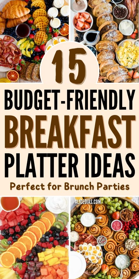 Make your next brunch party a hit with these 15 easy and affordable breakfast platter ideas. Perfect for feeding a crowd while keeping things delicious and stress-free. Easy Brunch For A Group, Breakfast Fruit Tray Ideas, Backyard Brunch Set Up, Brunch Ideas On A Budget, Easy Brunch Apps, Continental Brunch Ideas, Breakfast Ideas For Brunch Party, Store Bought Brunch Ideas, Simple Breakfast Party Ideas