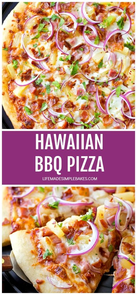 Ham And Pineapple Pizza, Pizza Life, Pineapple Ham, Ham Pizza, Hawaiian Bbq, Bbq Pizza, Pineapple Pizza, Pizza Recipes Homemade, Flatbread Pizza