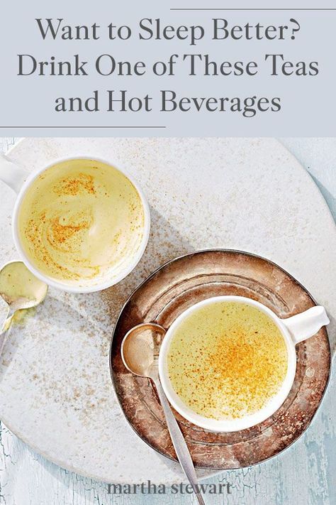 Another simple way to help yourself sleep better? Create an evening routine to include some downtime and a warm drink with antioxidant properties that help ward off free radicals. We outline the very best teas and drinks to sip before bed to get a better night's rest. #marthastewart #recipes #drinkrecipes #drinkideas #fundrinkrecipes Golden Latte, Hot Drinks Recipes, Making Iced Tea, Fresh Turmeric, Turmeric Benefits, Latte Recipe, Unsweetened Almond Milk, Best Tea, Before Bed