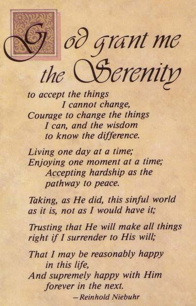 prayers for strength | Serentity Prayer « My Testimony Serenity Prayer Tattoo, Serenity Quotes, Grant Me The Serenity, Serenity Prayer, Prayer Quotes, Trust God, The Words, Great Quotes, Christian Quotes