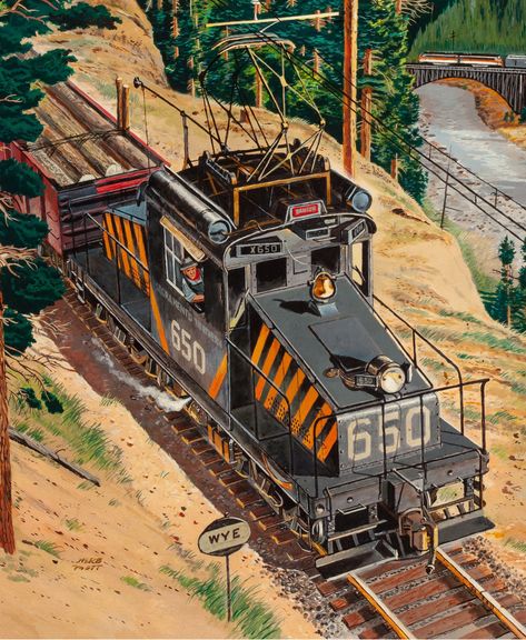 Train Spotting, Paper Airplane Models, Train Illustration, Railroad Art, Train Posters, Railroad Photos, Train Art, Electric Train, Old Trains