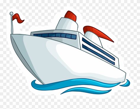 Cruise Ship Cartoon, Ship Images, Cruise Ship Pictures, Carnival Ships, Boat Cake, Carnival Cruise Ships, Cookie Pictures, Wave Drawing, Teacher Gift Tags