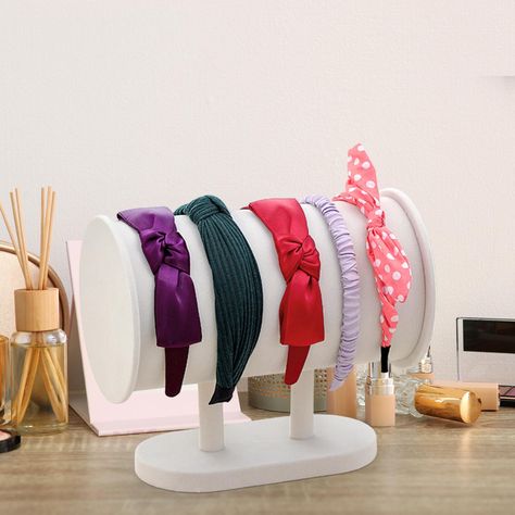 Headband Holder Storage Rack Sturdy Display Organizer Stand Bracelet Watch Protection Bangles Soft Hairband Organizer, Headband Display, Short Necklaces, Elegant Headband, Bracelet Storage, Bracelet Organizer, Headpiece Diy, Hair Clasp, Protection Jewelry