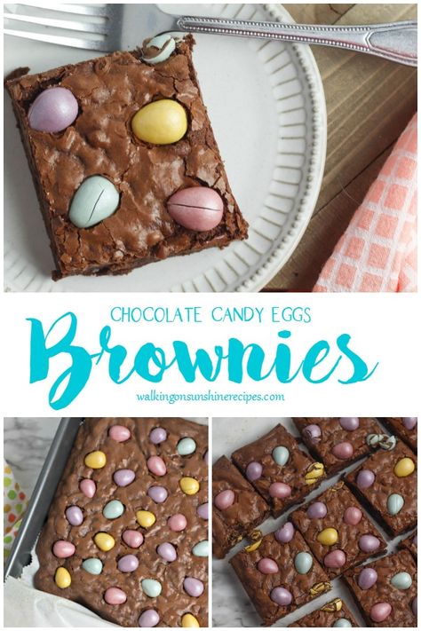 Cadbury Mini Egg Brownies, Brownie Easter Dessert, Cadbury Egg Brownies, Easter Dessert Chocolate, Mini Egg Brownies Recipe, Easter Egg Brownies, Cadbury Egg Desserts, Easter Brownie Ideas, Chocolate Easter Desserts