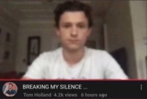 Breaking My Silence, My Silence, Bridal Jewelry Vintage, Tom Holland, Reaction Pictures, Holland, Memes