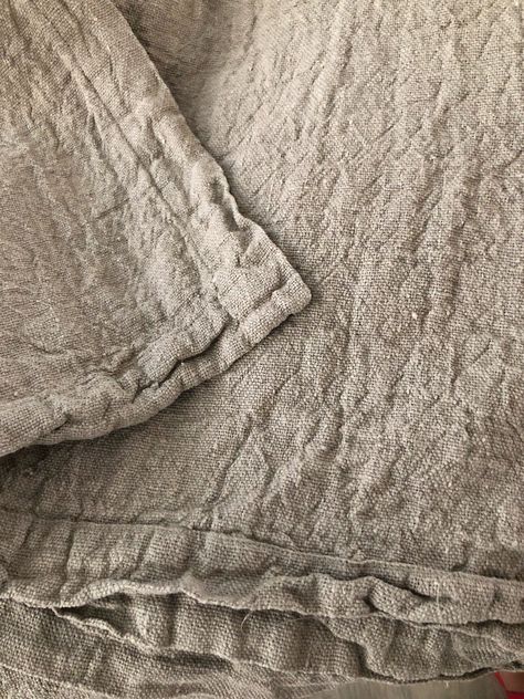 Textured linen throw made from 100% pure linen woven in a thick weave. For longer throws please message for custom listing.  The color of this throw is natural linen taupe - it is not pure grey, nor pure brown, but a mix between.  This linen fabric is not dyed. Pure natural look. Excellent for achieving slightly rustic, messy bed look. Looks fantastic in combination with white linen sheets.  Very soft, yet visually rustic, this beautiful linen blanket will be a great rustic addition to your home Rustic Bed Sheets, Industrial Feminine, Linen Coverlet, Khaki Bedding, Linen Blankets, Country Blankets, White Linen Sheets, Linen Throw Blanket, Blanket Linen