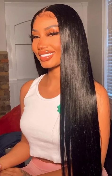 Hair Laid, Dope Hairstyles, Front Lace Wigs Human Hair, Human Hair Wig, Baddie Hairstyles, Grunge Hair, Aesthetic Hair, Hair Wig, Weave Hairstyles