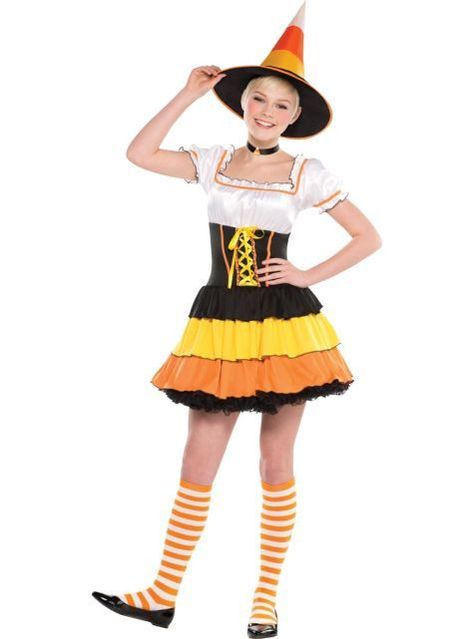 Candy Corn Costume, Party City Costumes, Halloween Costumes For Teens Girls, Teen Witch, Witch Costumes, Halloween Candy Corn, Halloween Costumes For Teens