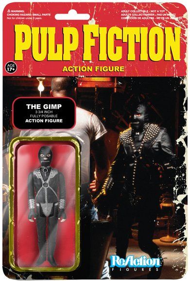 Pulp Fiction Action Figure - The Gimp by Super7, produced by Funko (2014) Designer Toys, Pulp Fiction, In A Box, A Box, 18th Century, Movies And Tv Shows, Action Figure, Movie Tv, Action Figures