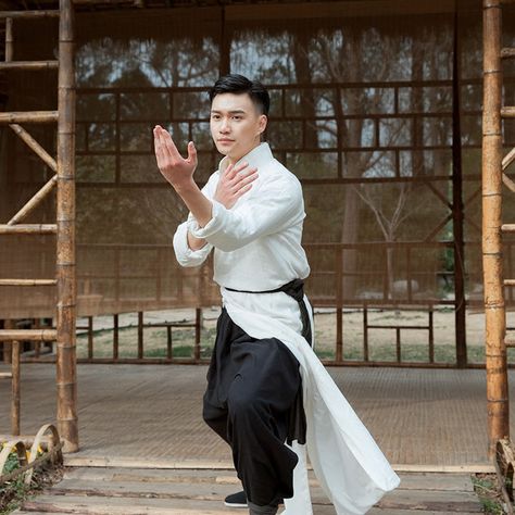 Men Retro Chinese Style Shaolin Monk Kung Fu Tai Chi Robes Ancient Oriental Vintage Cotton Linen Tang Suit Hanfu Gown Costumes - Robe & Gown - AliExpress Tai Chi Clothing, Shaolin Monks, Ancient Costume, Performance Costume, Tang Suit, Wing Chun, Wu Tang, Tai Chi, Casual Blouse