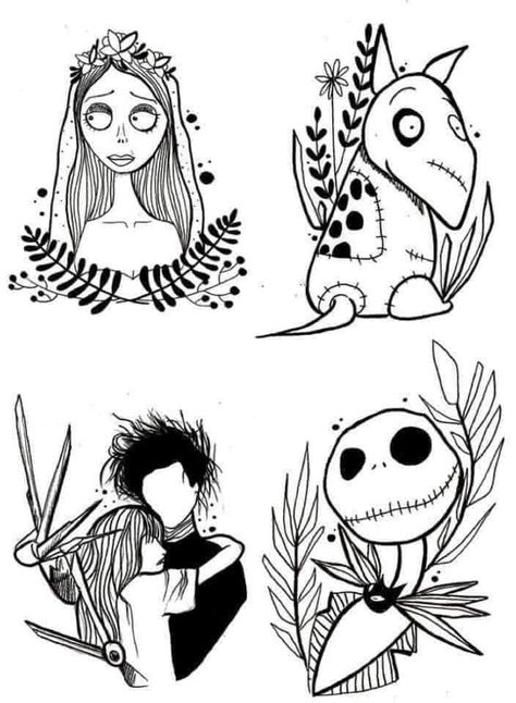 Flash Art Tattoos, Tim Burton Tattoo, Images Pop Art, Tim Burton Art, Cars Design, Tattoo Collection, Spooky Tattoos, Halloween Tattoo, Edward Scissorhands