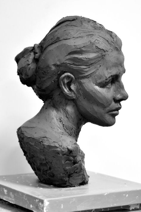 Joanna Martyniuk 2012 www.jmmartyniuk.wix.com/portfolio Ceramic Portrait Sculpture, Human Face Sculpture, Clay Face Sculpture, Wood Carving Art Sculpture, Summer Art Projects, Clay Hair, Ceramic Sculpture Figurative, Ancient Greek Sculpture, Anatomy Sculpture