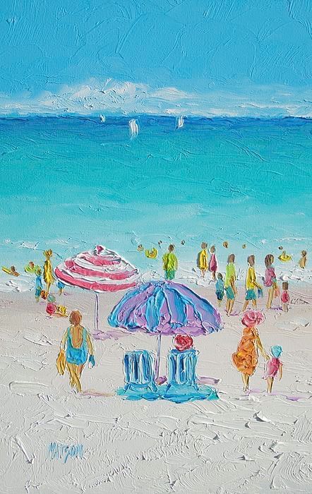 Simple Things To Paint, Oil Painting Beach, Remodel Farmhouse, Things To Paint, Beach Oil Painting, Arte Folk, Painting Beach, Summer Scenes, Colorful Oil Painting