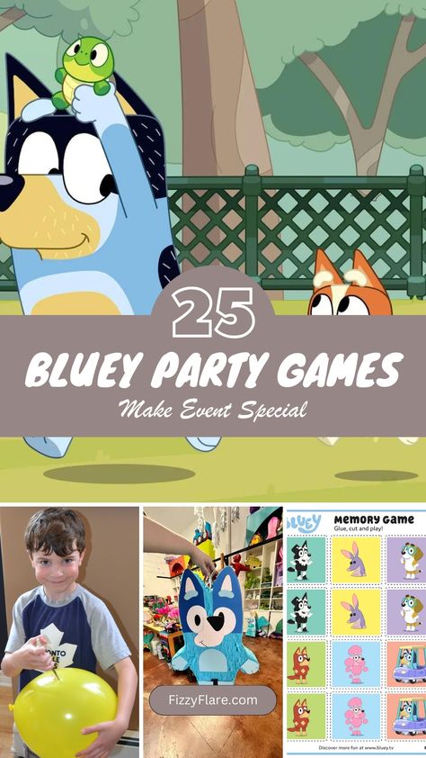 25 Bluey Party Games – Fizzy Flare Bluey Obstacle Course, Bluey Birthday Party Ideas Activities, Bluey Party Games Toddler, Bluey Games For Birthday Party, Bluey Camping Party, Bluey Themed Games, Bluey Birthday Game Ideas, Bluey Activities For Kids, Bluey Themed Party Games