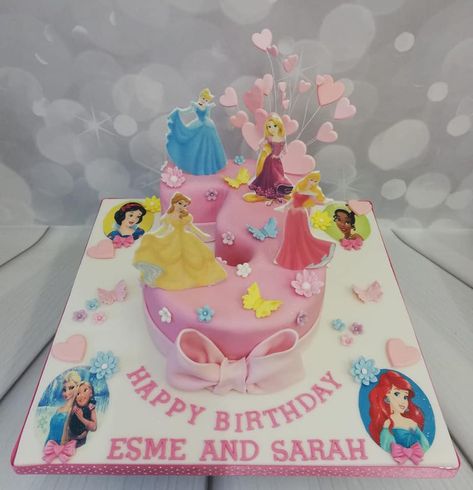 number three princess cake Number 5 Princess Cake, Disney Princess Number Cake, Princess Number Cake, Disney Princess Birthday Cakes, Disney Cake, Disney Princess Cake, Princess Theme Birthday, Princess Theme Birthday Party, Princess Birthday Cake