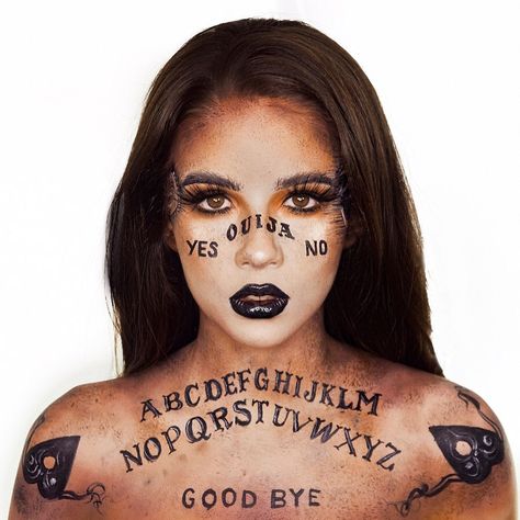 Ouija Board Makeup Halloween, Creepy Witch Makeup, Horror Halloween Costumes Women, Do It Yourself Halloween Costumes, Horror Makeup Ideas, Best Halloween Makeup, Halloween Costume Makeup, Halloween Makeup Witch, Make Up Diy