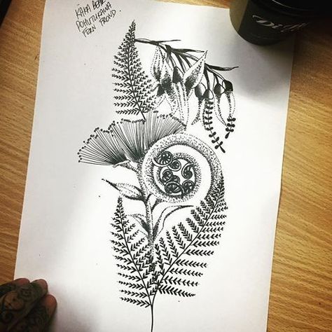 Fern Tattoo, Native Tattoos, Kunst Tattoos, Tattoo Flowers, Thai Tattoo, Irezumi Tattoos, Disney Tattoo, Sketch Tattoo Design, Tatuaje A Color