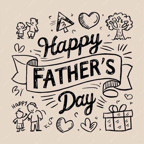 Premium Photo | Hand drawn fathers day graphic illustration banner Fathers Day Graphic, Dad Pictures, Happy Father's Day, Happy Father, Happy Fathers Day, Premium Photo, Happy Day, Graphic Illustration, High Quality Images