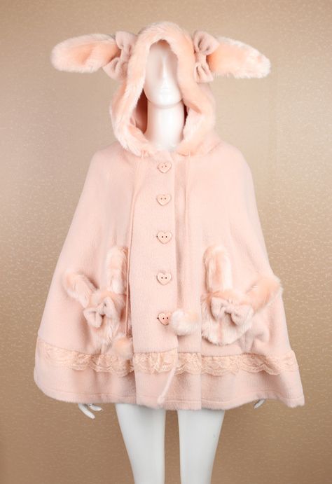 Bunny Poncho Bunny Outfit, Pastel Fashion, Kawaii Fashion Outfits, Japanese Street Fashion, Mein Style, J Fashion, Kawaii Clothes, Lolita Fashion, Looks Vintage