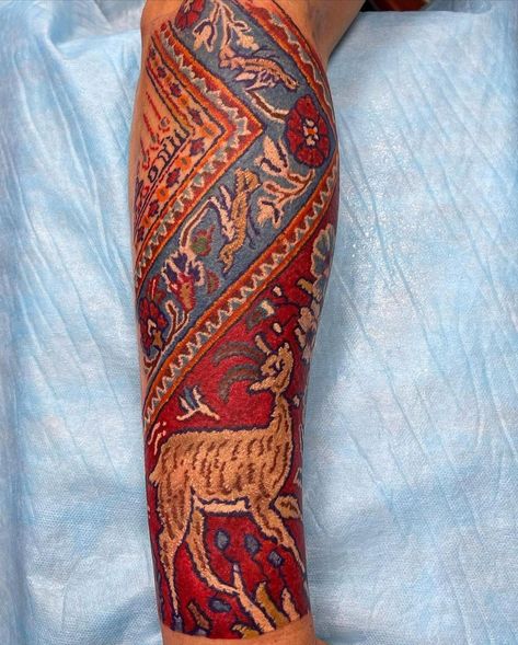 What do you think of this carpet sleeve by @tattoo_suvorov? 😮 ⁠⁠ Skin Paint, Sweet Tattoos, Inked Magazine, Dope Tattoos, Skin Art, Creative Tattoos, Tattoo You, Body Mods, A Tattoo