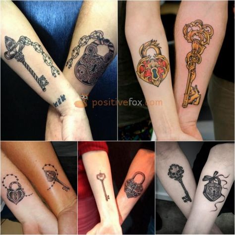 Best 50+ Couple Tattoos - Best Couple Tattoos Ideas with photos... Lock Key Tattoos, Meaningful Couple Tattoos, Couple Tattoos Ideas, Lock Tattoo, Robot Tattoo, Couple Tattoos Love, Best Couple Tattoos, Small Couple Tattoos, Couple Tattoos Unique