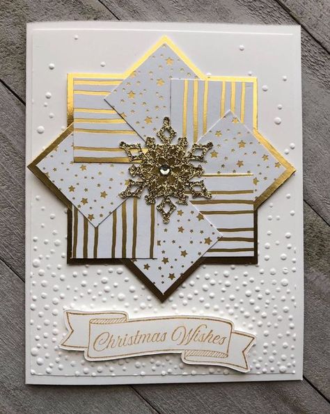 Christmas Cards For Family, Easy Christmas Cards, Stamped Christmas Cards, Simple Christmas Cards, Snowflake Cards, Christmas Card Inspiration, Homemade Christmas Cards, Christmas Card Crafts, Diy Christmas Cards