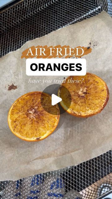 Holly Haas | FASTer Way Nutrition + Fitness Coach for Women 40+ on Instagram: "Comment SNACKS for 10 more simple, healthy snack ideas that require 5 or less ingredients and only take a few minutes to make!

Have you tried these viral air fried oranges yet? 🍊" Dry Oranges In Air Fryer, Airfryer Fruit Recipes, Dehydrate Oranges In Air Fryer, How To Dehydrate Oranges In Air Fryer, Air Fryer Peaches Healthy, Fitness Coach, Have You Tried, Fitness Nutrition, Air Fryer Recipes