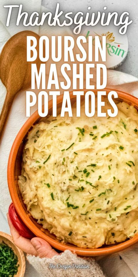 Mashed Potatoes For Thanksgiving, Boursin Mashed Potatoes, Thanksgiving Potatoes Recipes, Boursin Recipes, Thanksgiving Potatoes, Mashed Potatoes Thanksgiving, Oven Beef Stew, Make Ahead Mashed Potatoes, Cheese Mashed Potatoes