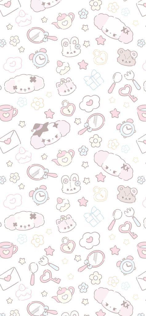 Pastel Images, Grid Wallpaper, Wallpaper Wa, Cute Calendar, Galaxy Theme, Heart Iphone Wallpaper, Wallpaper Doodle, Cartoon Pictures, Wallpaper Photos