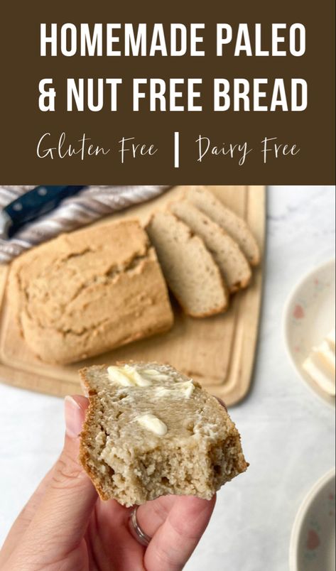 Homemade gluten free bread Mevy Diet, Aip Bread, Gf Biscuits, Nut Free Paleo, Paleo Sandwich, Paleo Bread Recipe, Special Diet Recipes, Paleo Breads, Grain Free Bread