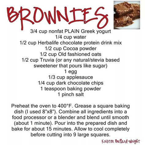 Herbalife Flavors, Herbalife Meal Plan, Herbalife Protein, Protein Drink Mix, Herbalife Shake Recipes, Herbalife Recipes, Protein Brownies, Herbalife Shake, No Carb Recipes