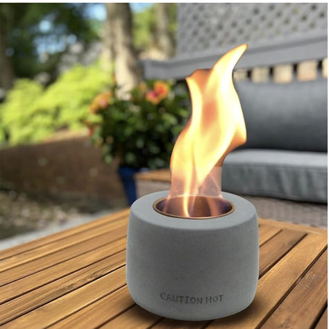 55% off today! Like smores - get one of these today!🎁🍫 Fireplace Concrete, Mini Fire Pit, Indoor Fire Pit, Tabletop Fire Pit, Tabletop Fireplaces, Tabletop Firepit, Small Fireplace, Concrete Bowl, Fire Pit Bowl