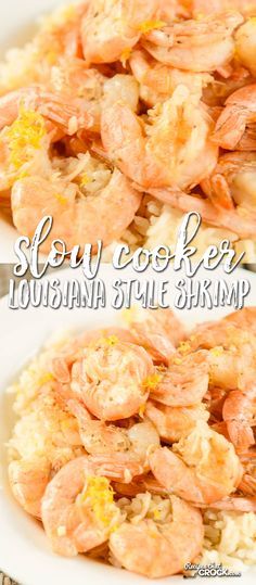 Slow Cooker Louisiana Style Shrimp is perfect for an appetizer or great for a main dish served over rice for a treat at family dinner. Crockpot Shrimp Recipes, Shrimps Recipes, Crock Pot Shrimp, Cooking Charts, Lemon Shrimp Recipes, Lemon Shrimp, Crock Pot Food, Pot Food, Louisiana Style